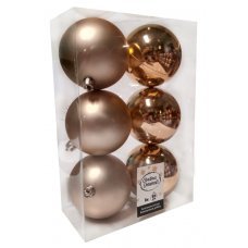 Χριστουγεννιάτικες Μπάλες Ροζ - Σετ 6 τεμ. (8cm)